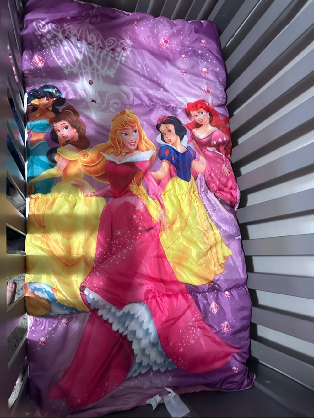 Disney Princess Sleeping Bag - Aurora, Snow White, Ariel, Belle & Jasmine